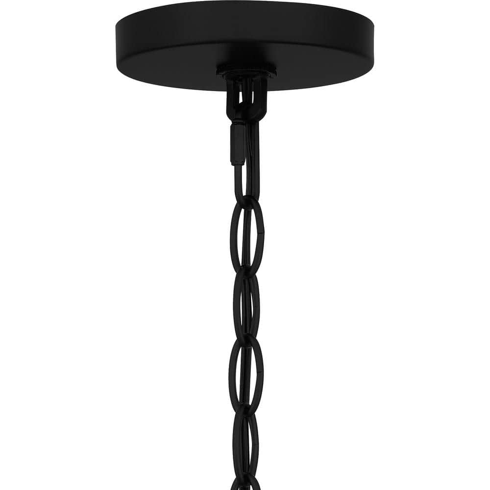 Nielson Matte Black 3-Light Glass Pendant