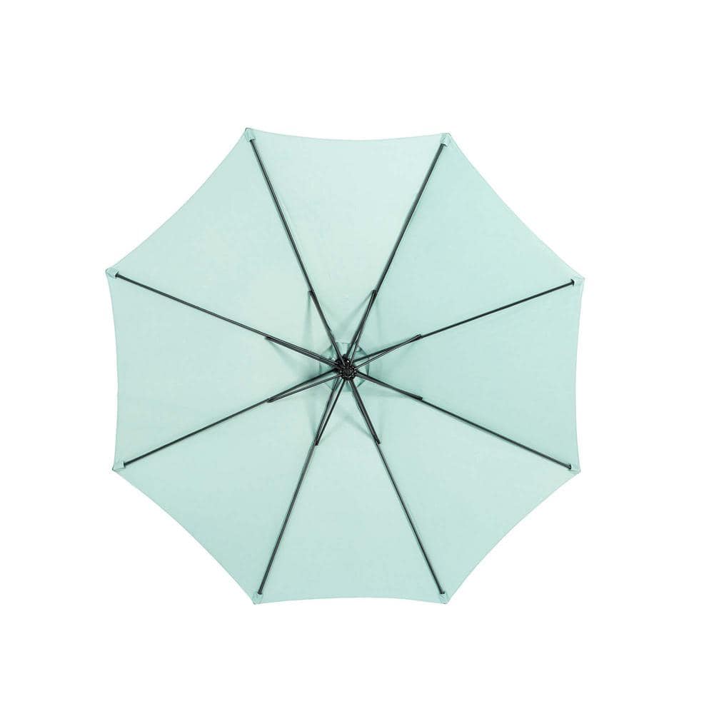 10 ft. Steel Cantilever Patio Umbrella with Tilt Adjustment 8-Ribs for Backyard in Light Green price history on PriceWatchPro