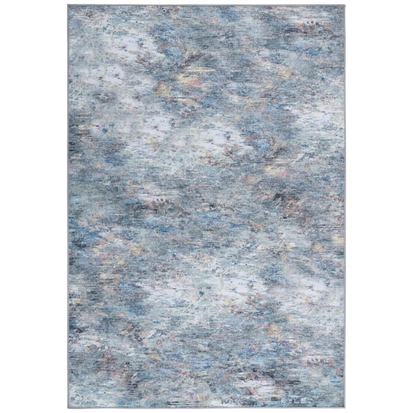 SAFAVIEH Vintage Heriz Green/Blue 9 ft. x 12 ft. Machine Washable Abstract Distressed Area Rug