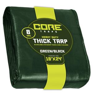 CORE TARPS 10 ft. x 20 ft. Brown/Black 16 Mil Heavy Duty Polyethylene Tarp,  Waterproof, UV Resistant, Rip and Tear Proof CT-302-10X20 - The Home Depot