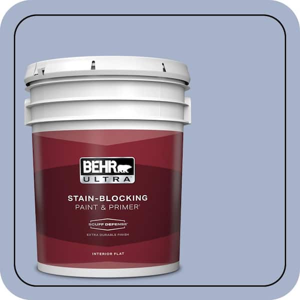 BEHR ULTRA 5 gal. #PPU15-14 Ballroom Blue Extra Durable Flat Interior Paint & Primer