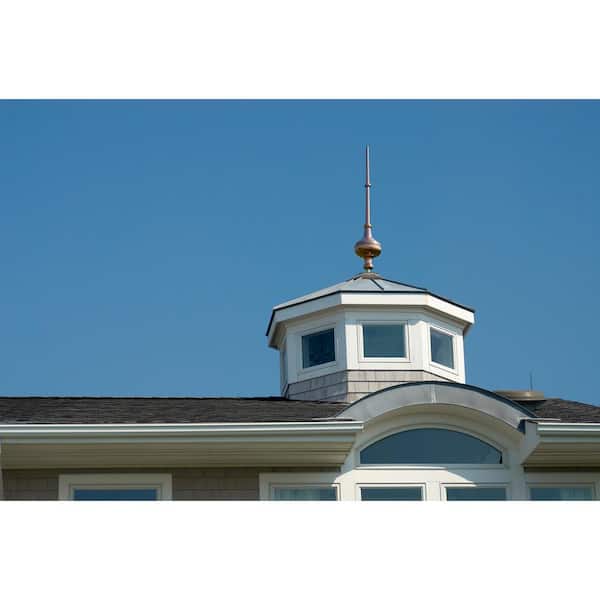 Good Directions Terminale Morgana 713 Per Tetto In Rame Lucido – Altezza 71,1 Cm Con Supporto In Acciaio