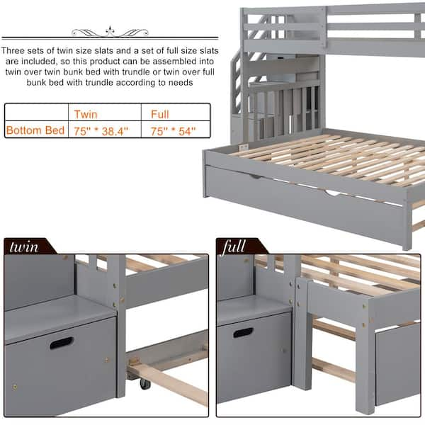 Tena bunk bed with deals storage and trundle