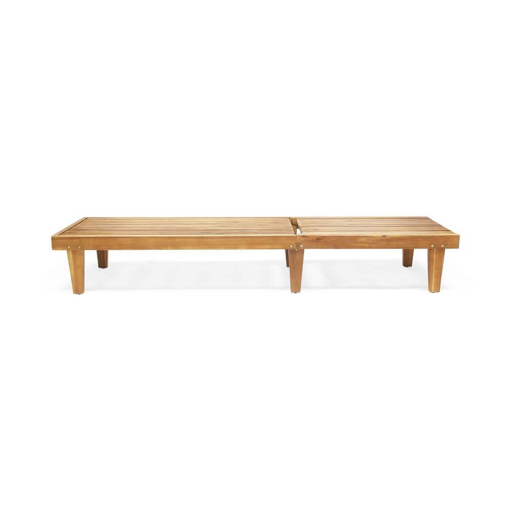 Nadine Teak Finish Wood Outdoor Patio Chaise Lounge price history on PriceWatchPro
