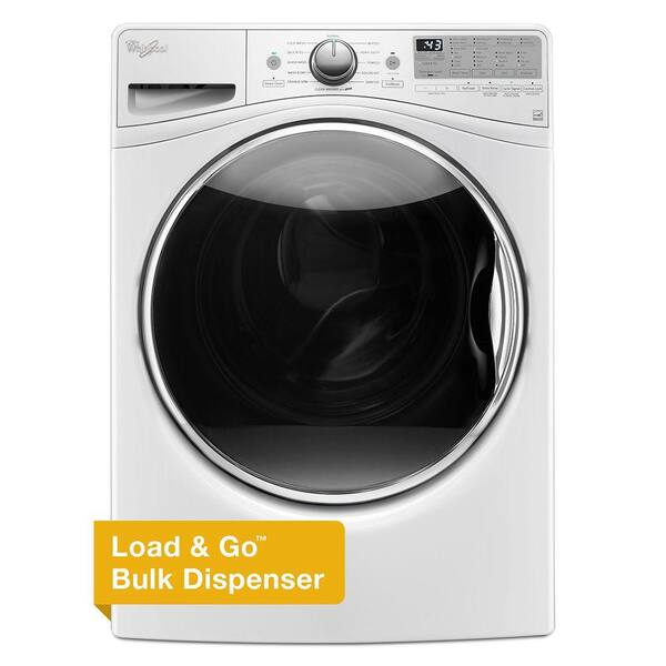 Whirlpool 4.5 cu. ft. High-Efficiency Stackable White Front Load Washing Machine with LOAD & GO, ENERGY STAR