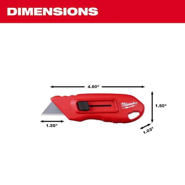 Milwaukee 1.3 in. Blade Compact Side Slide Utility Knife 48-22-1511 - The  Home Depot