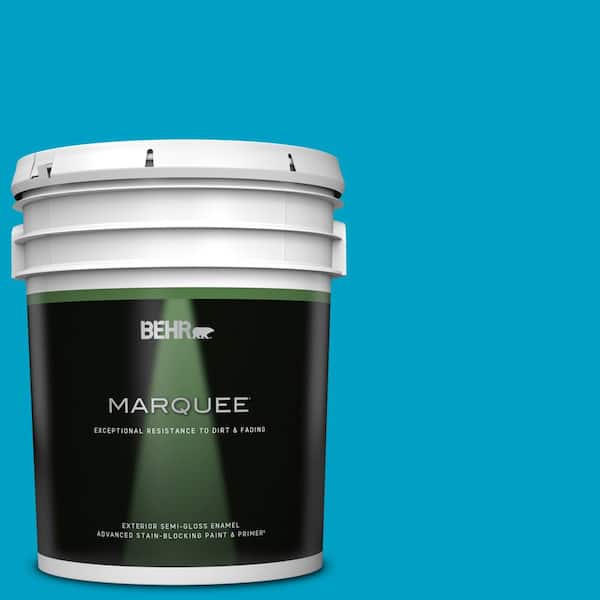 BEHR MARQUEE 5 gal. #530B-6 Tropical Holiday Semi-Gloss Enamel Exterior Paint & Primer