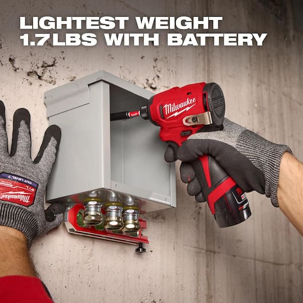 Milwaukee - M12 12-Volt Lithium-Ion Brushless Cordless Subcompact Drill and Impact Driver Combo Kit w/2 Batteries and Bag (2-Tool)