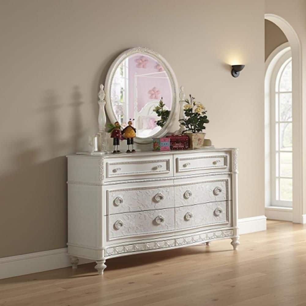 Dorie Ivory 9 in. W x 35 in. H Oval Wood Framed Mirror price history on PriceWatchPro