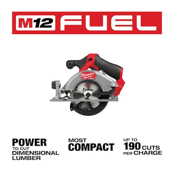 M12 FUEL 12V Lithium-Ion Brushless 5-3/8 in. Cordless Circular Saw with M12 XC High Output 5.0 Ah Battery Pack