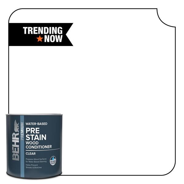 BEHR 1 qt. Transparent WaterBased Interior PreStain Wood Conditioner B208004 The Home Depot