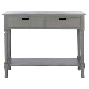 Landers 2-Drawer Rustic Gray Wood Console Table