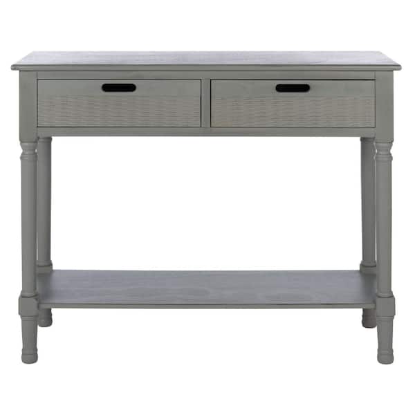 SAFAVIEH Landers 2-Drawer Rustic Gray Wood Console Table