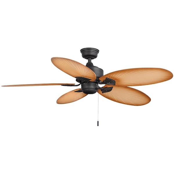 Lillycrest 52 in. Indoor/Outdoor Aged Bronze Ceiling Fan with Downrod and Reversible Motor; Light Kit Adaptable