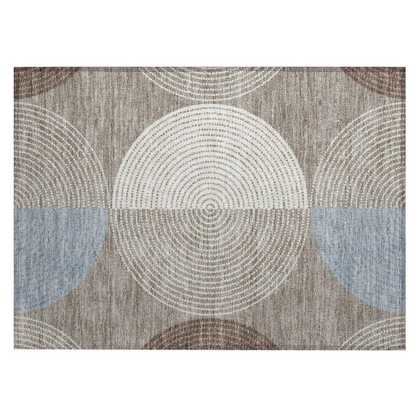 Addison Rugs Chantille Machine Washable Indoor/Outdoor Abstract ACN2281 Taupe 1 ft. 8 in. x 2 ft. 6 in. Accent Rug