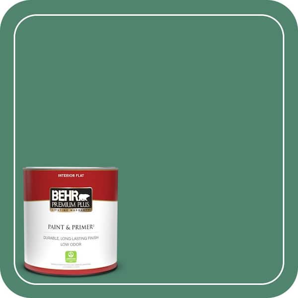 BEHR PREMIUM PLUS 1 qt. #480D-6 Billiard Room Flat Low Odor Interior Paint & Primer