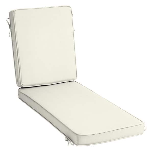 ARDEN ProFoam 21 in. x 72 in. Sand Cream Outdoor Chaise Lounge Cushion