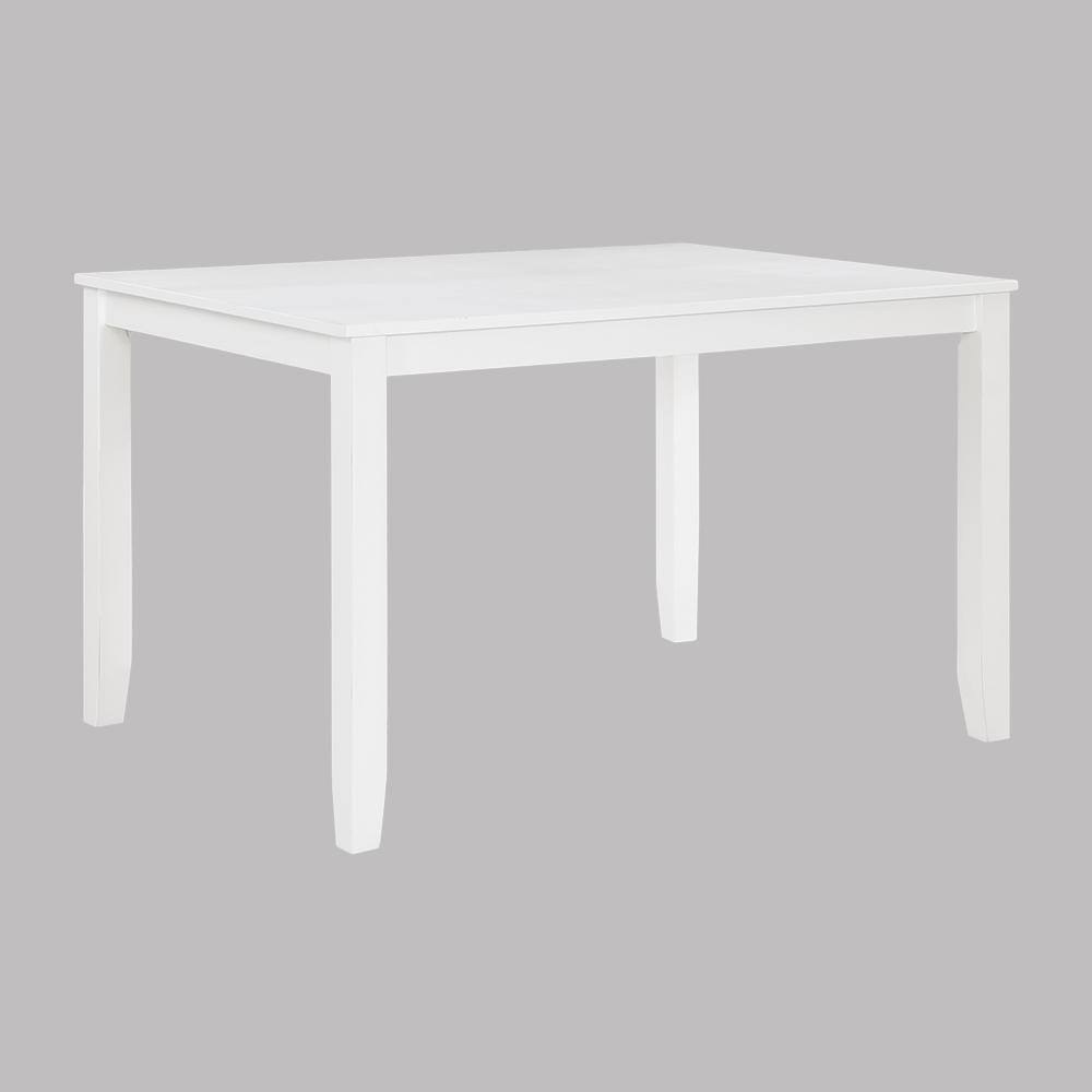 White Birch Veneer 5-Piece Dining Set with Lattice-Back Chairs