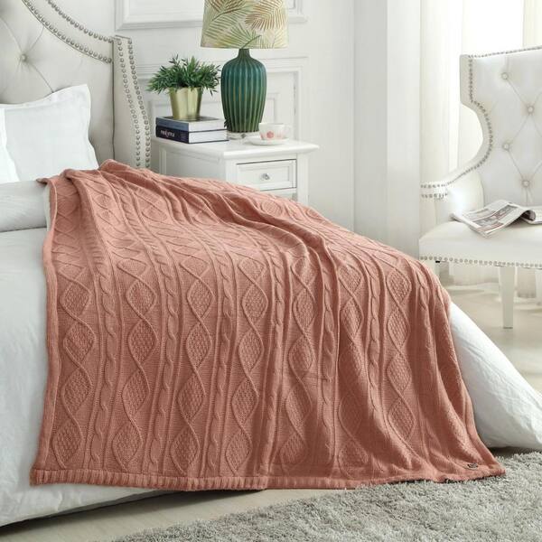 Blush best sale colored throw