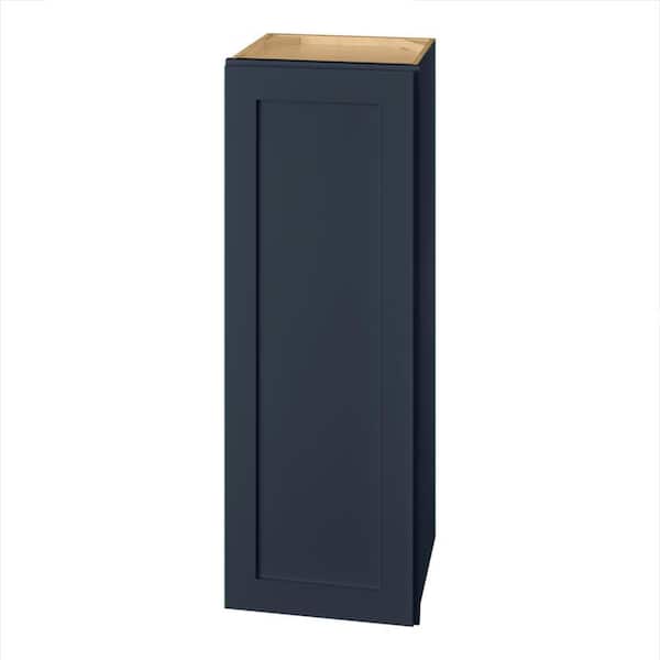 Avondale 15 in. W x 12 in. D x 42 in. H Ready to Assemble Plywood Shaker Wall Kitchen Cabinet in Ink Blue