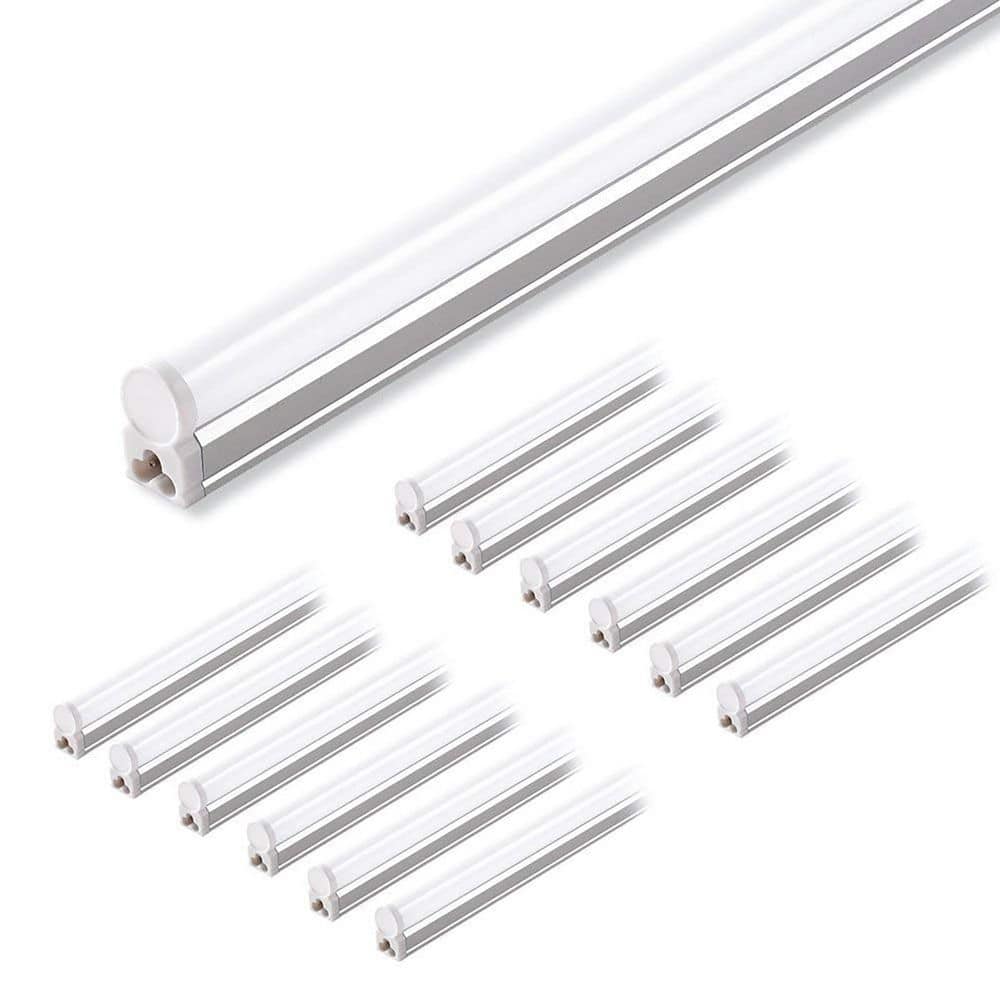 4 ft. 2200lm 6500K 20W LED T5 Shop Lights, Ceiling and Under Cabinet Light, Corded Electric with ON/Off Switch price history on PriceWatchPro