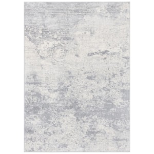Brentwood Gray/Ivory Doormat 3 ft. x 5 ft. Abstract Area Rug