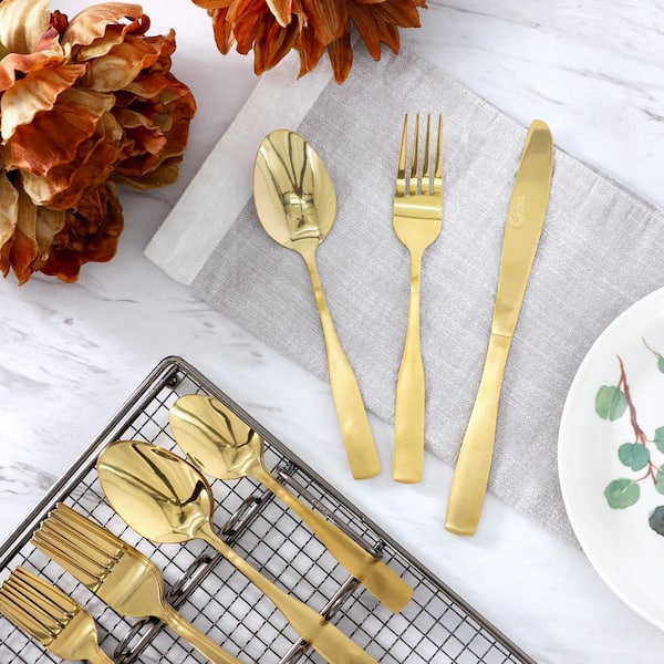 Gibson Home Abbeville 41-Piece 18/8 Stainless Steel Flatware Set