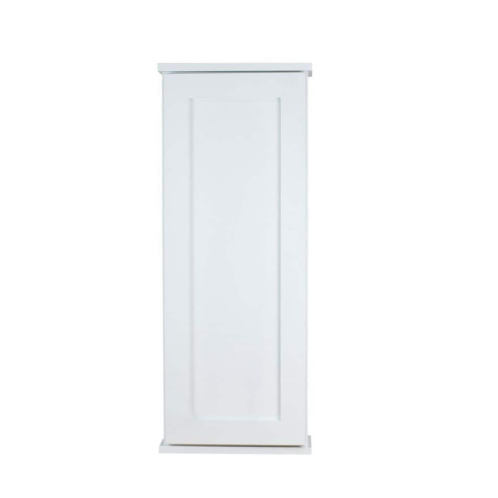 WG Wood Products Sarasota 15.5 in. W x 49.5 in. H x 4.25 in. D Wood Surface Mount Wall Cabinet in White Enamel