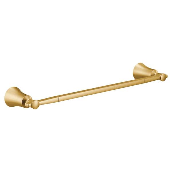 Flara 18 in. Wall Mounted Single Towel Bar in Brushed Gold