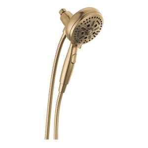 SureDock Magnetic 7-Spray Patterns 4.88 in. Wall Mount Handheld Shower Head in Champagne Bronze