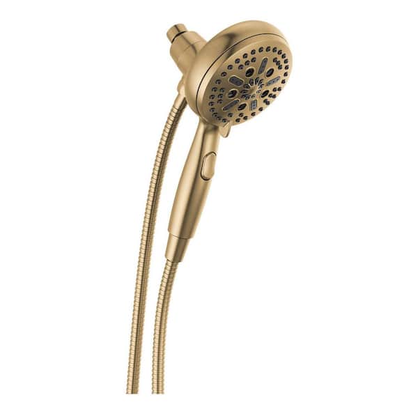 Delta SureDock Magnetic Gold 7-Spray Patterns 1.75 GPM 4.94 in. Wall Mount Handheld Shower Head in Champagne Bronze