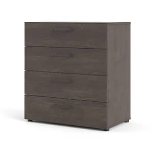 Dallas 4-Drawer Dark Chocolate Chest of Drawers (26.8 in. H x 15.9 in. D x 31.6 in. W)