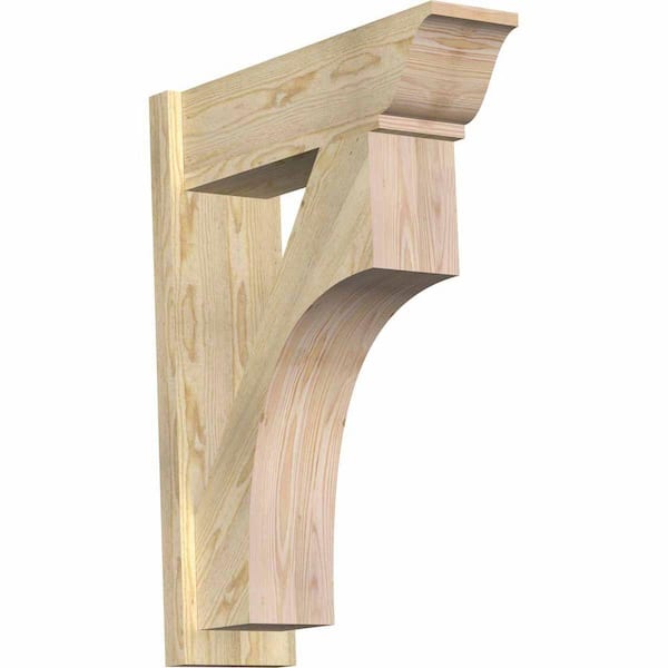 Ekena Millwork 8 in. x 34 in. x 26 in. Westlake Traditional Rough Sawn Douglas Fir Outlooker