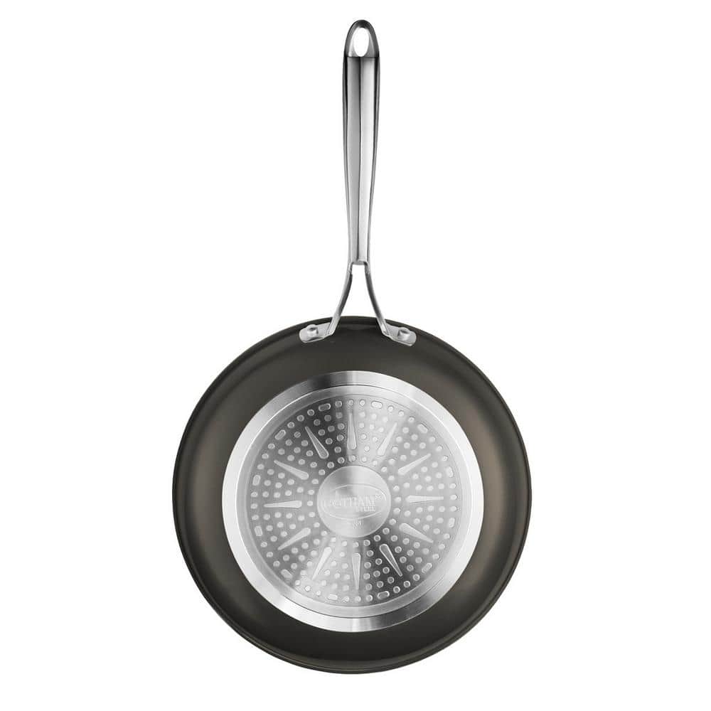 Gotham Steel 12 in. Platinum Cast Textured Aluminum TiCeramic Nonstick