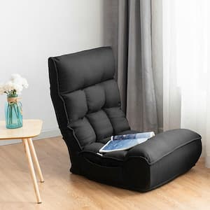 4-Position Chair Cotton Folding Sofa Black Trunk Backrest and Headrest 23. in. x (30 in.- 44 in.) x (25 in.- 31 in.)