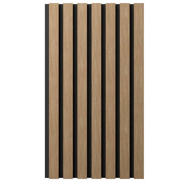 AcousticPro 1 in. x 1 ft. x 8 ft. Noise Cancelling Traditional MDF Sound Absorbing Panel in Aged Barrel (2-Pack)