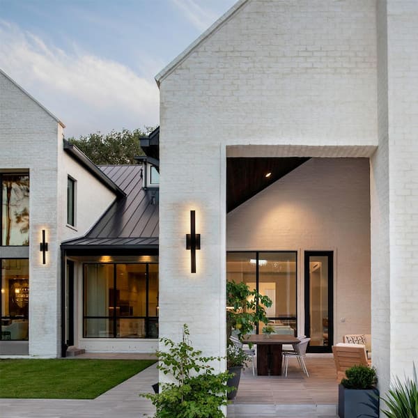 Edith 1-Light 20 in. Black Modern Linear Integrated LED Indoor/Outdoor Wall Light