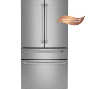 28.7 cu. ft. Smart Four Door French Door Refrigerator in Stainless Steel with Dual-Dispense Autofill Pitcher