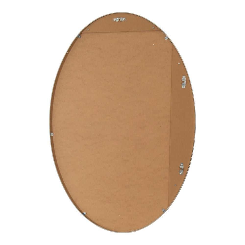 Zayda 24x36 Silver Aluminum Oval Bathroom Mirror