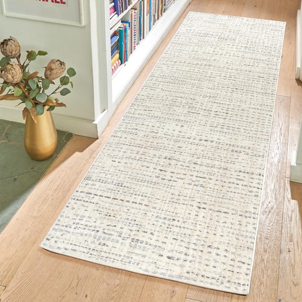 Sydney Vania Cream 3 ft. x 8 ft. Polka Dot Indoor Runner Rug