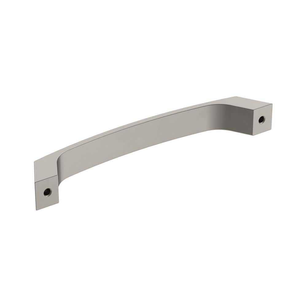 Brushed Nickel Modern Cabinet and Drawer Pull with Mounting Hardware