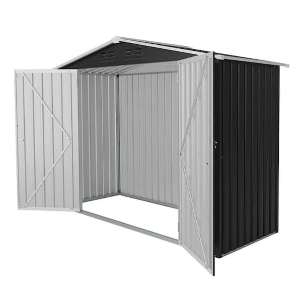 8 ft. W x 4 ft. D Outdoor Metal Storage Shed with Lockable Latch