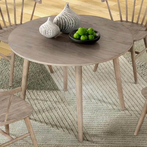 Furniture of America Veneten Natural Oak Wood 42 in. 4 Legs Dining Table (Seats 4)