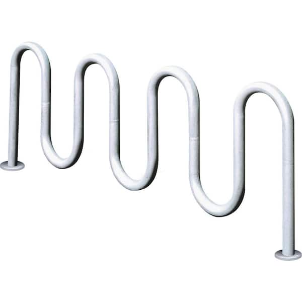 7 ft Galvanized Contemporary 7-Loop Surface Mount Commercial Bike Rack