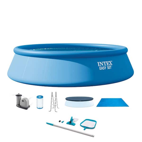 Easy Set 18 ft. Round 48 in. Deep Inflatable Pool Set