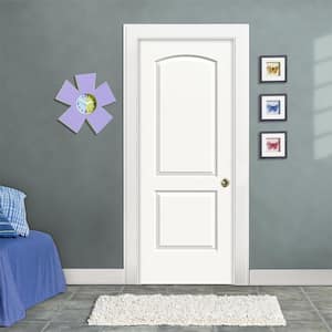 28 in. x 80 in. Continental Primed Left-Hand Smooth Solid Core Molded Composite MDF Single Prehung Interior Door