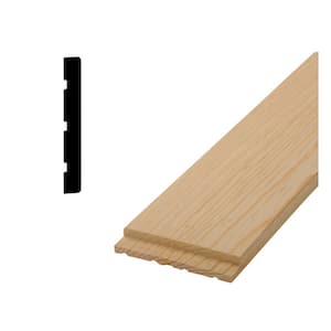 11/16 in. x 4-9/16 in. x 81-11/16 in. Solid Pine Jamb Side Piece Flat Molding