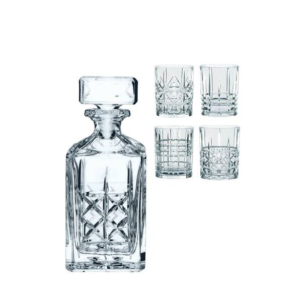 Nachtmann Highland Whiskey Set Decanter with 4 Tumblers