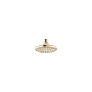 Occasion 1-Spray Patterns 2.5 GPM 5.2 in. Wall Mount Fixed Shower Head in Vibrant French Gold