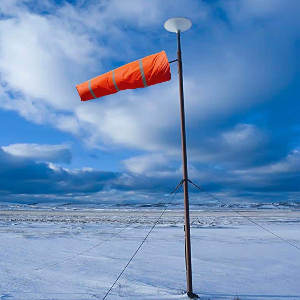 Anley 30 Inch Orange Rip-stop Polyester Windsock with Reflective Belt
